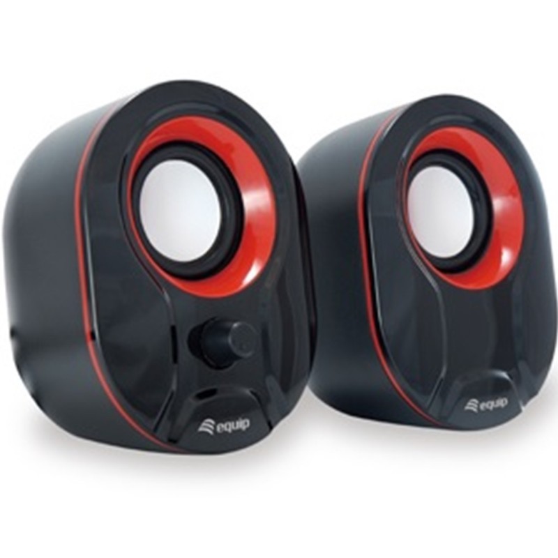 Altavoces equip life 2.0 245332 negro y rojo