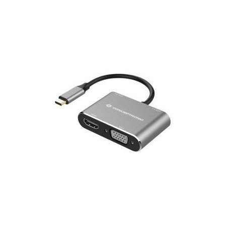 DOCKING USB-C CONCEPTRONIC DONN016 1xHDMI 4K 1xVGA 1xUSB-C PD 100W