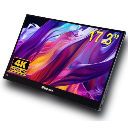 Monitor Portátil Táctil Verbatim PMT-17-4K 17.3″/ 4K/ Multimedia/ Negro