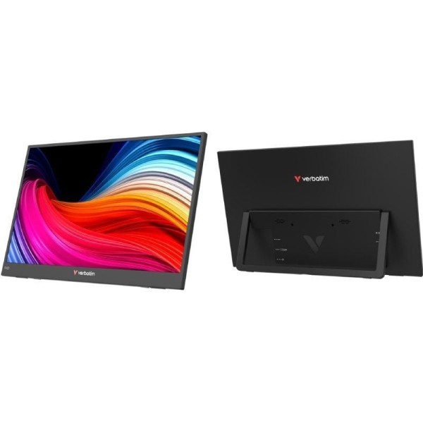 Monitor Portátil Verbatim Non-Touch Light 15.6″/ Full HD/ Multimedia/ Negro