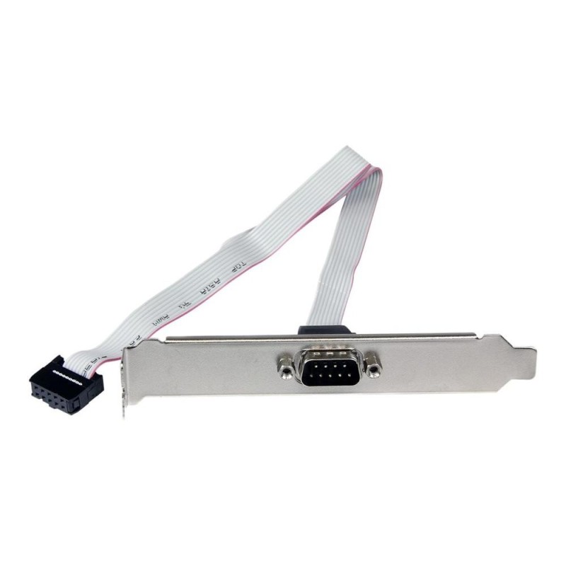 Bracket db9 a idc10 startech 0.41m - macho - hembra - gris