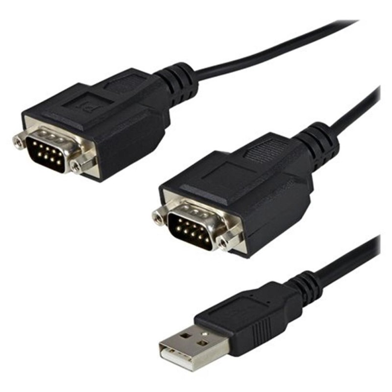 Cable 2x db9 a usb tipo a startech 1.8m - macho - macho - negro