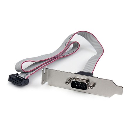 Adaptador startech header cabezal bracket serie serial rs232 a idc placa base perfil bajo 40cm