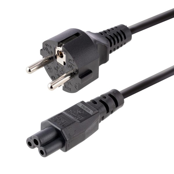 Cable schuko a c5 startech 2m - macho - hembra - negro