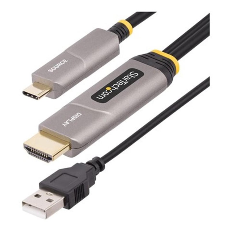 Cable usb tipo c a hdmi - usb tipo a startech 9.15m - macho - macho - negro