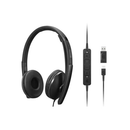 HEADSET USB-C LENOVO ANC MICROFONO CANCELACION DE RUIDO ACTIVA, CON ADAPTADOR USB-A