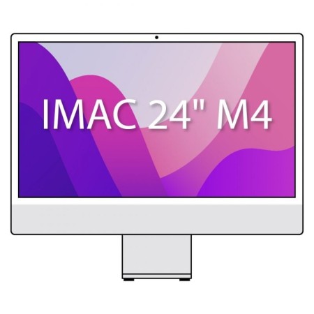 Apple iMac 24″ Retina 4,5K / M4 10-Core CPU/ 16Gb/ 256Gb SSD/ 10-Core GPU/ Cristal Nanotexturizado/ Plata