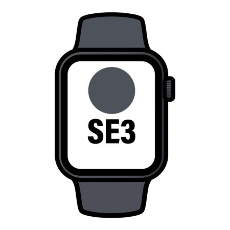 Apple Watch SE3/ GPS/ Cellular/ 44mm/ Caja de Aluminio Medianoche/ Correa Deportiva Medianoche M/L