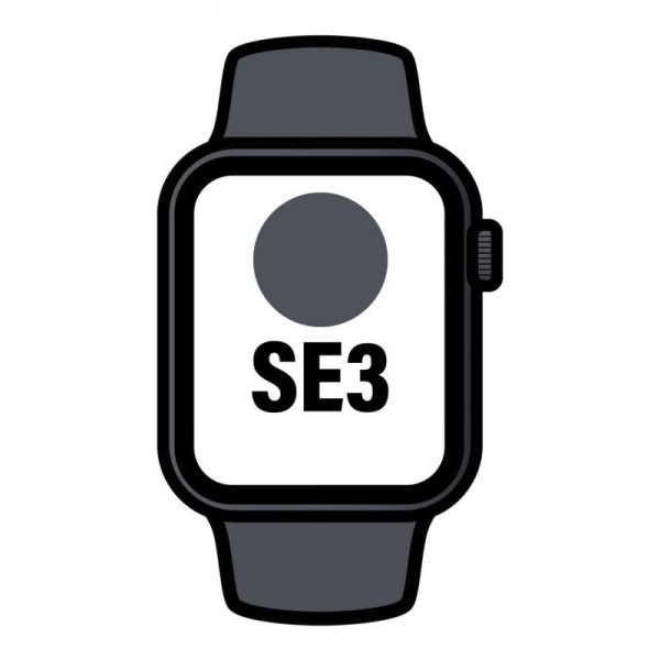 Apple Watch SE3/ GPS/ Cellular/ 44mm/ Caja de Aluminio Medianoche/ Correa Deportiva Medianoche M/L