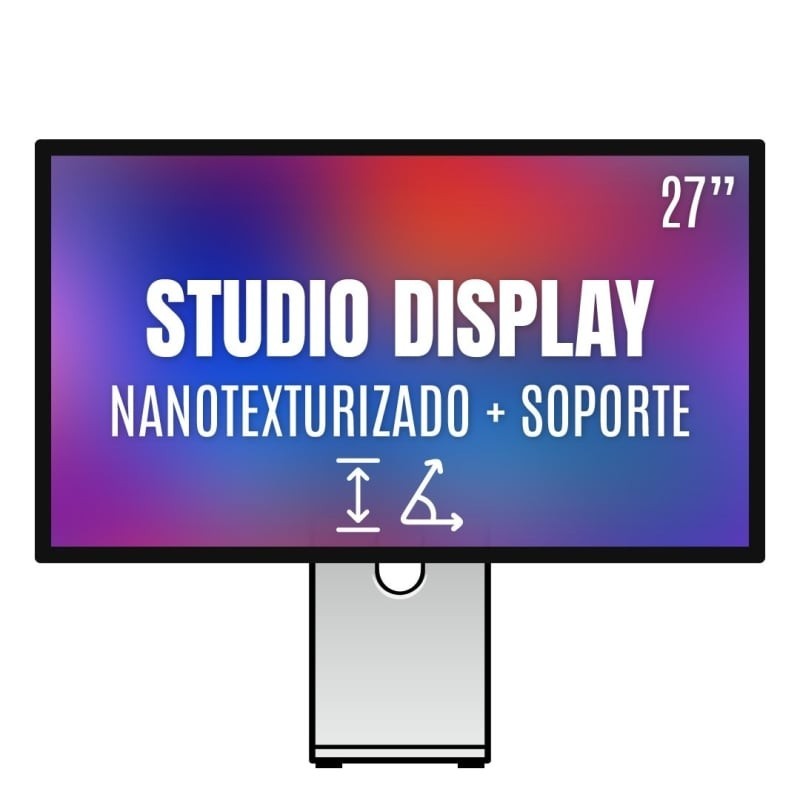 Apple Studio Display 27″/ Cristal Nano texturizado/ Soporte con altura e inclinación ajustable