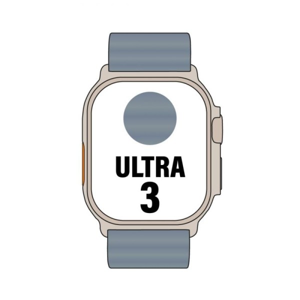 Apple Watch Ultra 3 GPS/ Cellular 49mm Caja de Titanio Natural/ Correa Ocean Azul Naútico