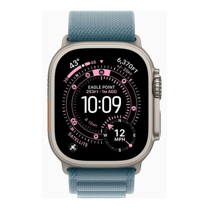Smartwatch apple watch ultra 3 gps + cellular 49mm natural titanium case blue alpine loop - m
