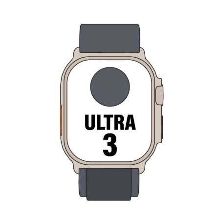 Apple Watch Ultra 3/ GPS/ Cellular/ 49mm/ Caja Titanio Negro/ Correa Loop Alpine Negra S