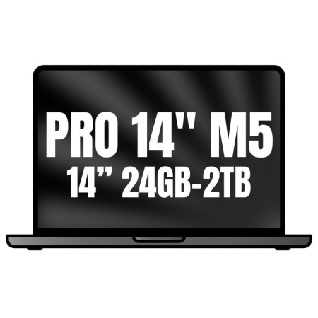 Apple Macbook Pro 14″/ M5 Pro 18-Core CPU/ 24GB/ 2TB SSD/ 20-Core GPU/ Negro Espacial