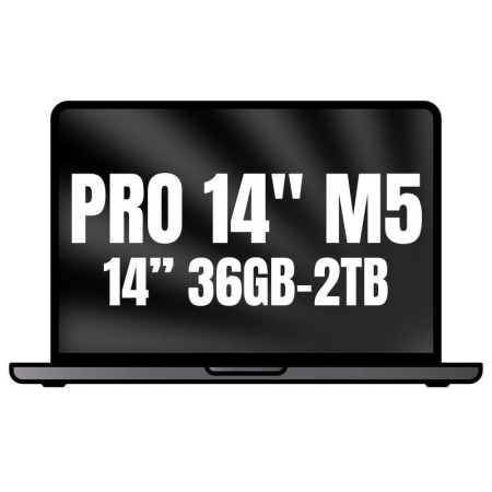 Apple Macbook Pro 14″/ M5 Max 18-Core CPU/ 36GB/ 2TB SSD/ 32-Core GPU/ Negro Espacial