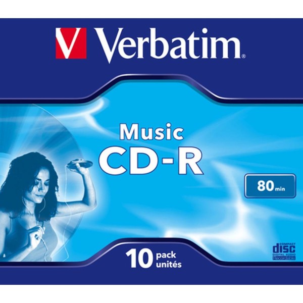 Verbatim cd - r 700mb 16x tarrina 10 unidades audio