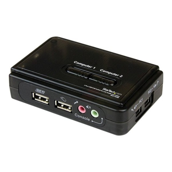 Conmutador kvm startech 2 puertos todo incluido