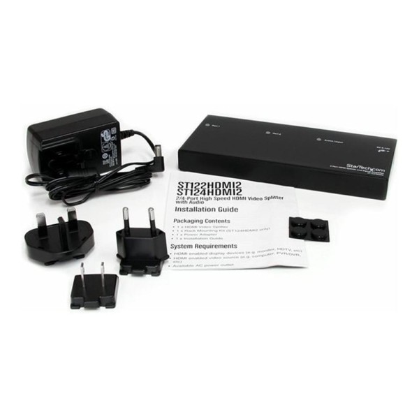 Multiplicador hdmi startech 2 puertos + amplificador