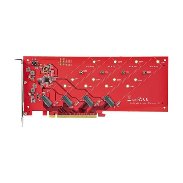 Tarjeta de interfaz startech quad - m2 - pcie - card - b