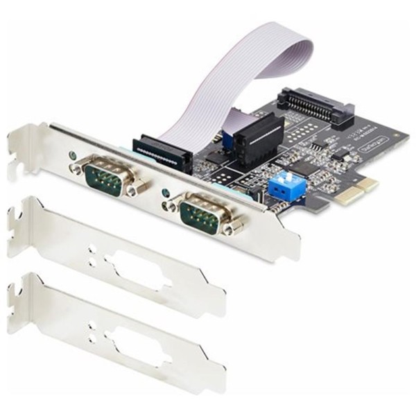 Tarjeta de red startech 2s232422485 - pc - card 2x rs232 pci express