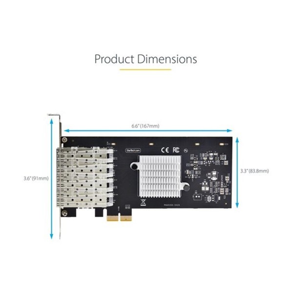 Tarjeta de red startech p041gi - network - card 4x sfp