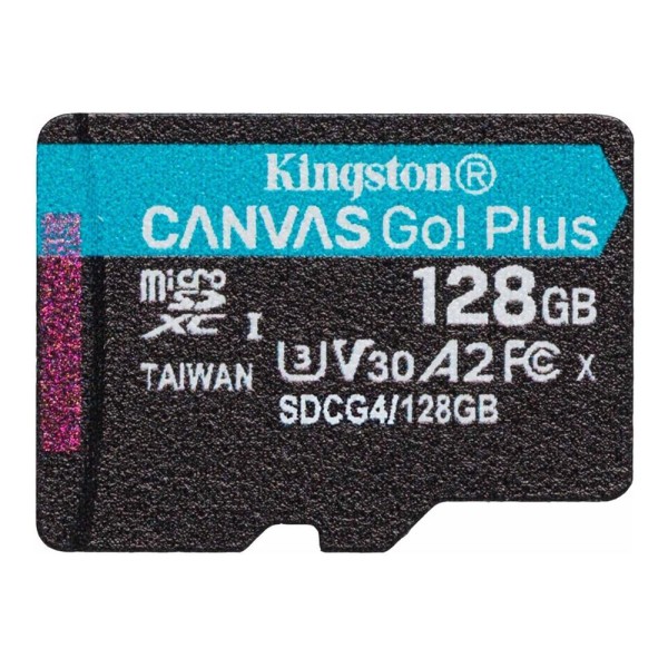Tarjeta memoria micro sdxc 128gb kingston canvas go! plus uhs - i clase 10