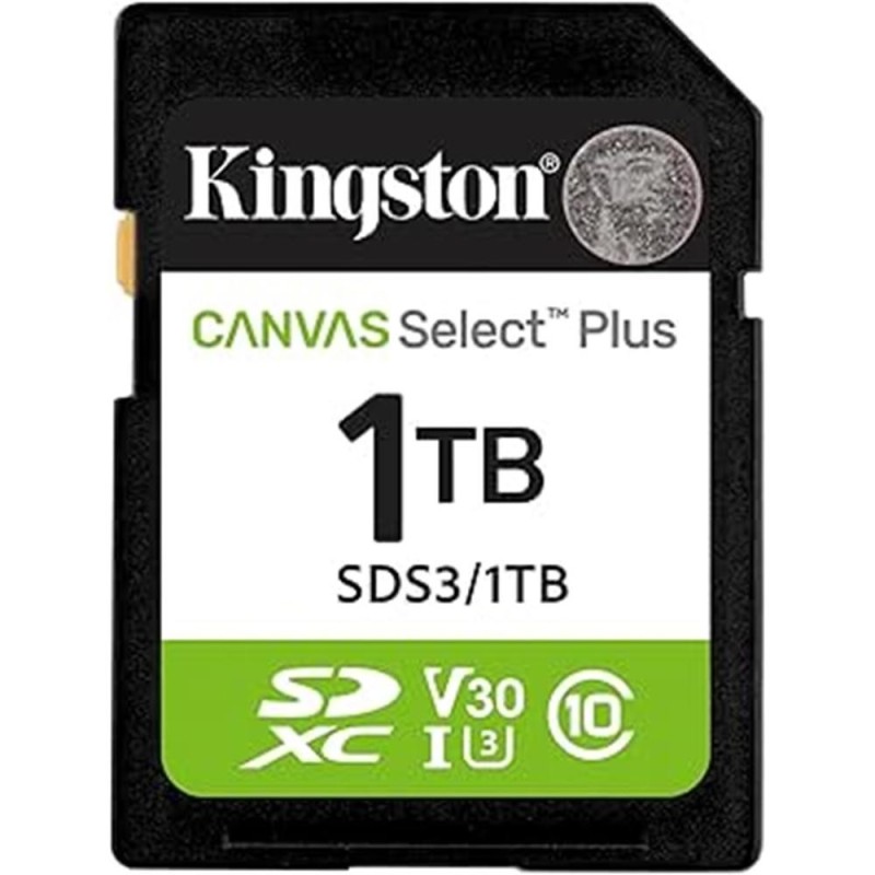 Tarjeta memoria sdxc 1tb kingston canvas select plus uhs - i clase 10