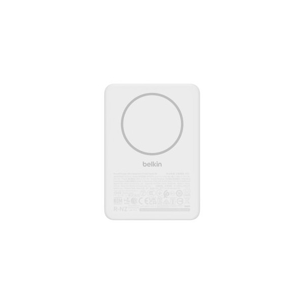 POWERBANK BELKIN BPD010HQWH 5000mAh 15W 1xUSB-C Qi 7.5W MAGNETICA CARGA SIMULTANEA SLIM BLANCO