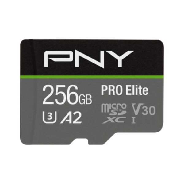 Tarjeta memoria micro sdxc pro elite pny 256gb clase 10 uhs - i u3