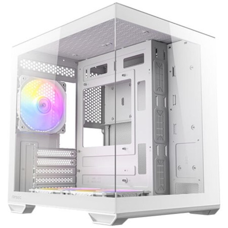 Caja ordenador gaming antec cx60m matx argb cristal templado blanco