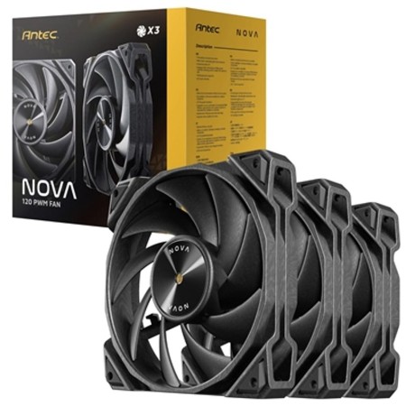 Ventilador cpu antec nova 3x 120mm negro