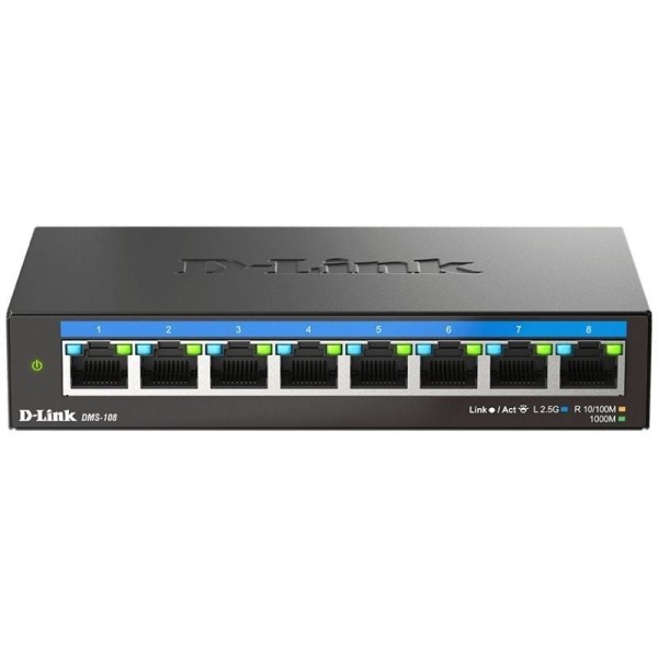 Switch D-Link DMS-108 8 Puertos/ RJ-45 10/100/1000/2.5 Gbps