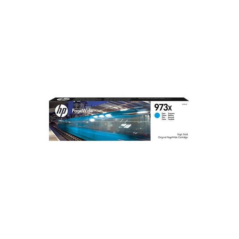 Cartucho tinta hp original cartridge nº 973x cian pagewide f6t81ae