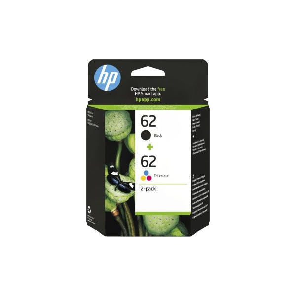 PACK CARTUCHOS HP Nº62 EENVY 5640 AIO / 7640 / OFFICEJET 5740 NEGRO + TRICOLOR (N9J71AE)