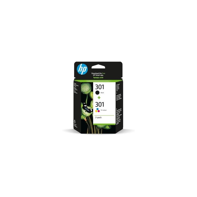CARTUCHO HP Nº 301 PACK DE 2 NEGRO Y COLOR N9J72AE