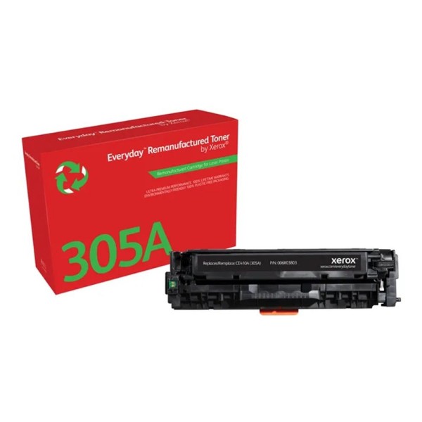 Toner xerox everyday compatible con hp 305a color laserjet pro 300 m351(ce410a) negro