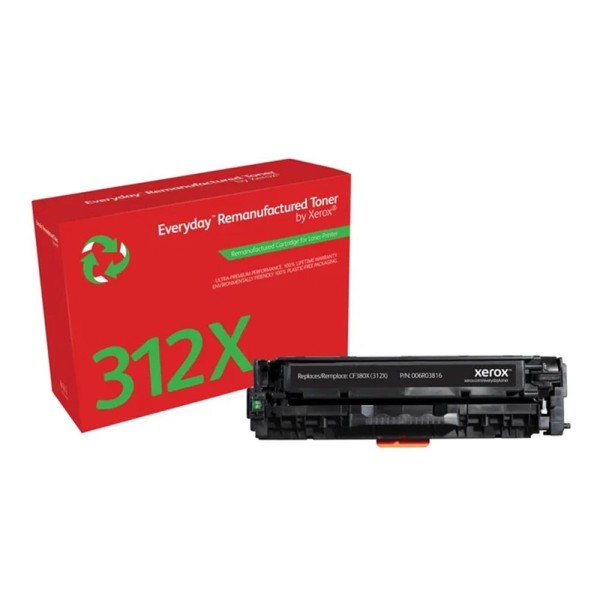Toner xerox everyday compatible con hp312x color laserjet pro mfp m47 (cf380x) negro