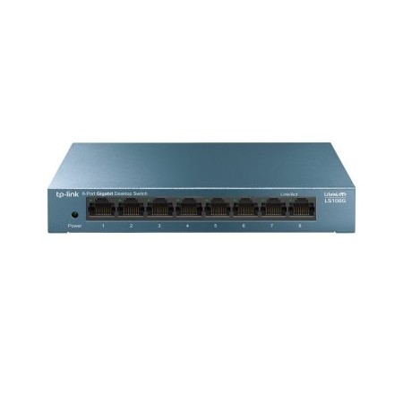 SWITCH NO GESTIONABLE TP-LINK LS108G LITEWAVE 8P GIGA SOBREMESA CARCASA METAL NO RACK