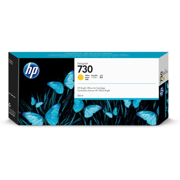 Cartucho tinta hp 730 amarillo 300ml