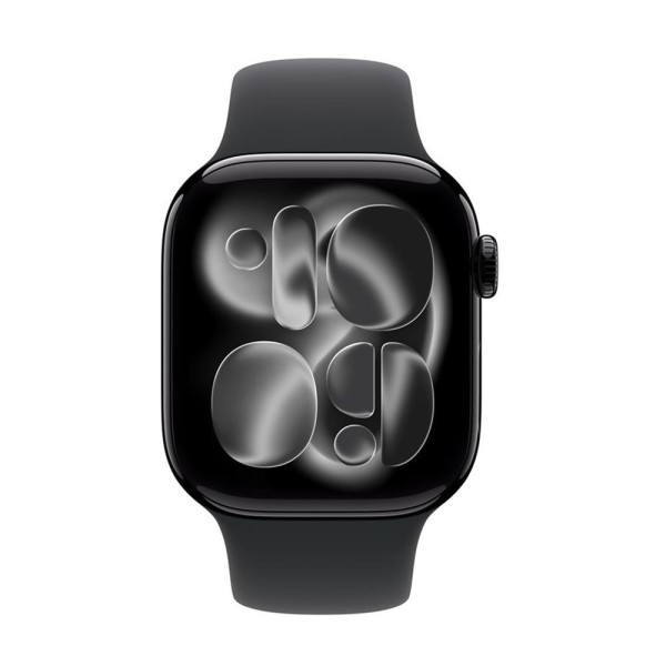 Smartwatch apple watch s11 gps + cellular 42mm jet black aluminium case black sport band - s - m