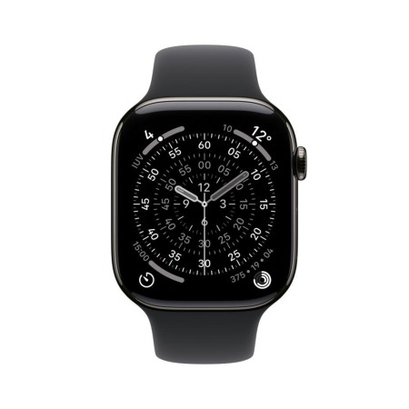 Smartwatch apple watch s11 gps + cellular 46mm natural slate case black sport band s - m