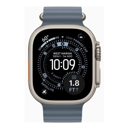Smartwatch apple watch ultra 3 gps + cellular 49mm natural titanium case anchor blue ocean band