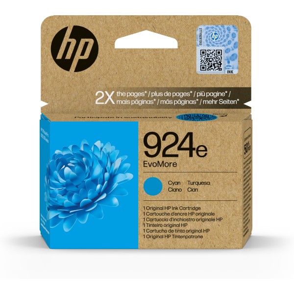 Cartucho tinta hp 924e cian officejet pro 8120 - 8130