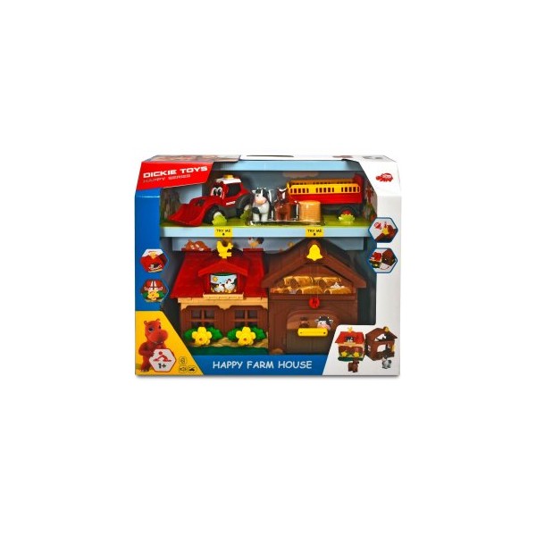 JUGUETE DICKIE TOYS HAPPY FARM LIFE TRACTOR ANIMALES LUZ Y SONIDO