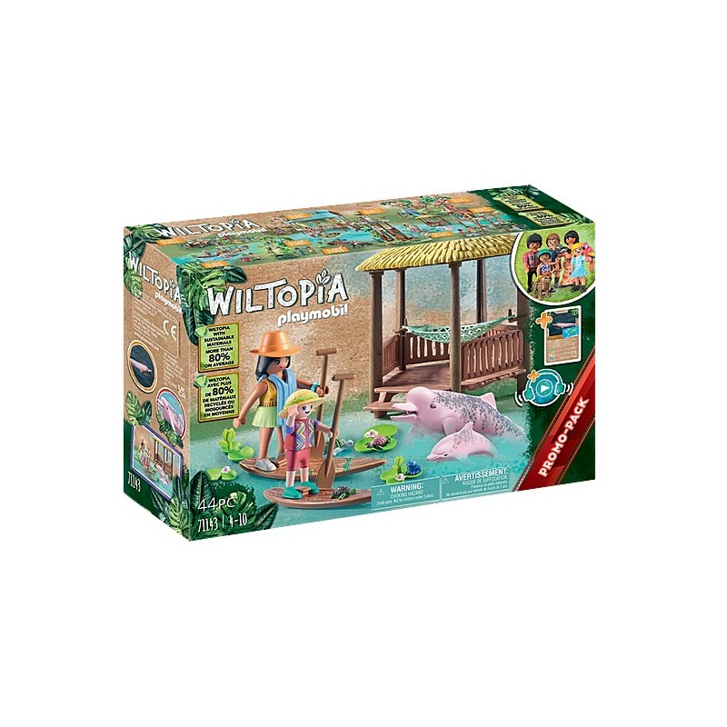 Playmobil wiltopia - tour de remo con los delfines de río