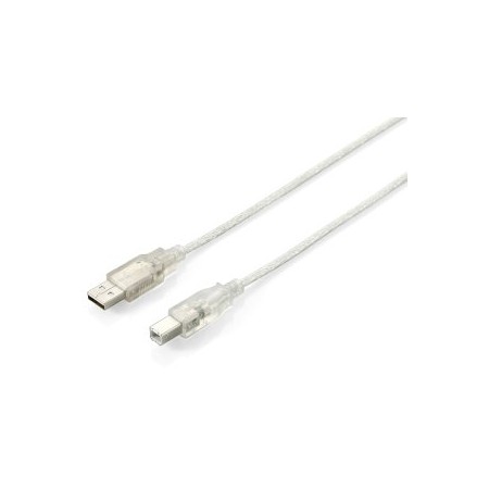 CABLE USB-A A USB-B 1.8M EQUIP 128650 TRANSPARENTE 1.8M