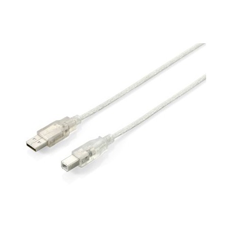 CABLE USB-A A USB-B 3M EQUIP USB 2.0 TRANSPARENTE 3M