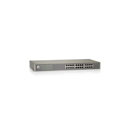 SWITCH LEVEL ONE NO GESTION 24 PUERTOS 10/100 RACK 19″