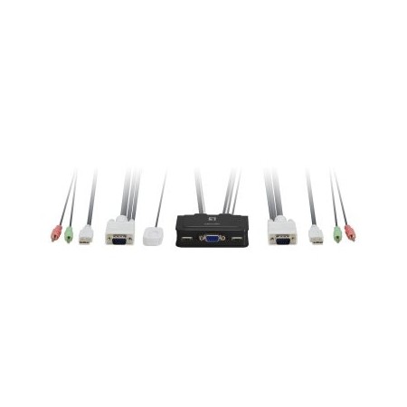 CONMUTADOR AUTOMATICO LEVEL ONE V/T/M 1a2 CPUs USB CON AUDIO CABLES INCLUIDOS