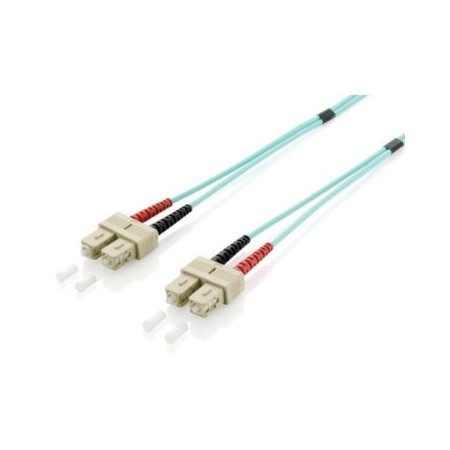 CABLE FIBRA OPTICA OM3 DUPLEX LIBRE HALOGENOS SC/SC 50/125u 1M